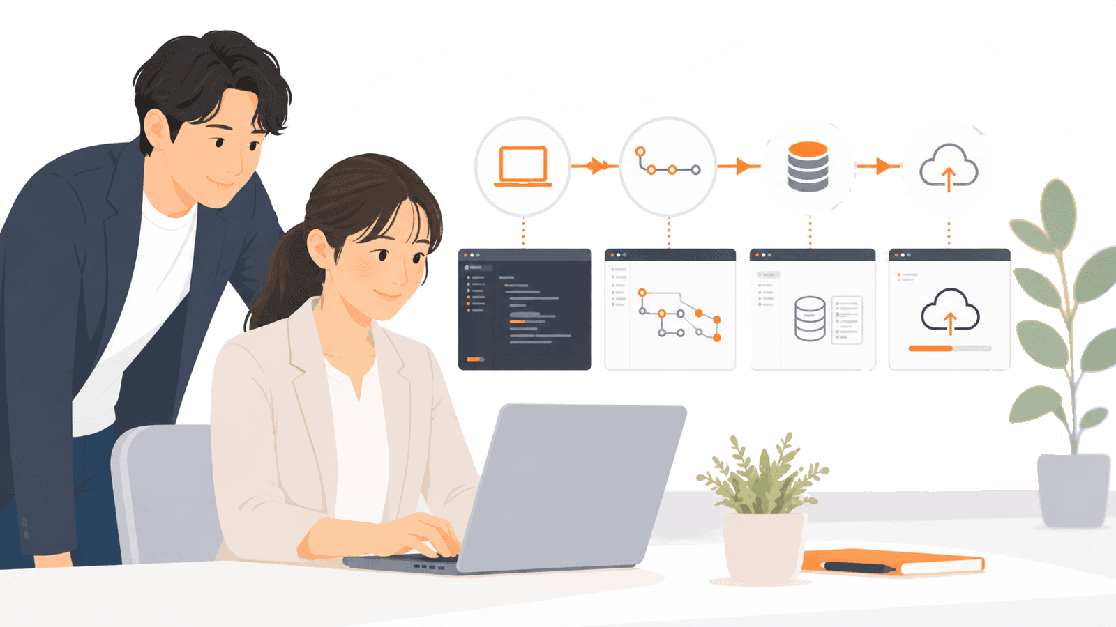 自部署の実業務課題から現場で使える業務ツールを完成させる研修イメージ