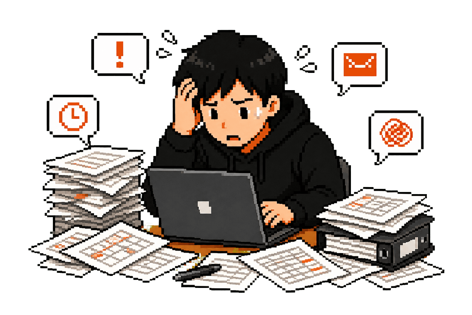 毎月の転記や確認作業に追われて困っている担当者
