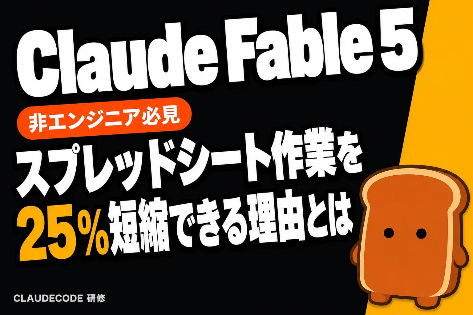 Claude Fable 5、スプレッドシート作業を25%短縮する理由