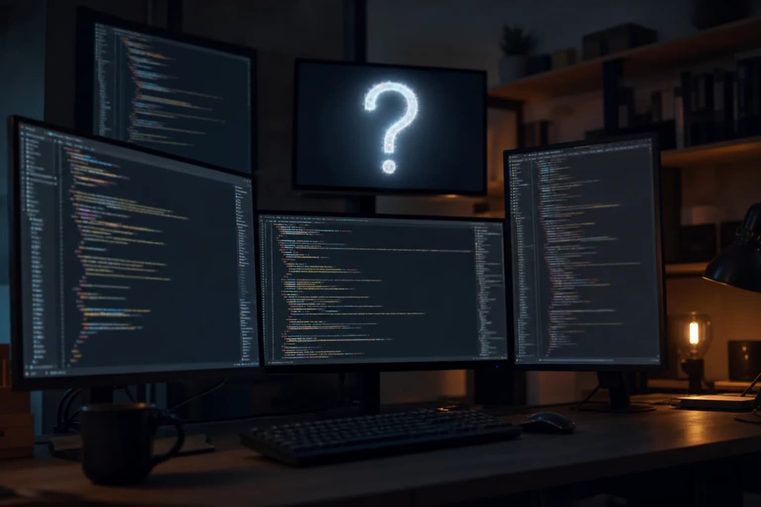 複数のAIがコードを疑う様子を示すシーンで、ultrareviewの重要性と深い検証の必要性を表現しています。